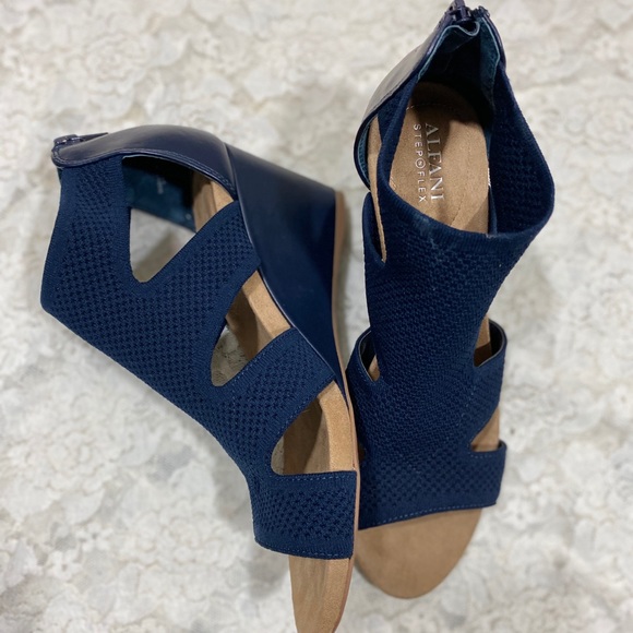 Alfani Shoes - Alfani Step n flex Pennii blue wedges